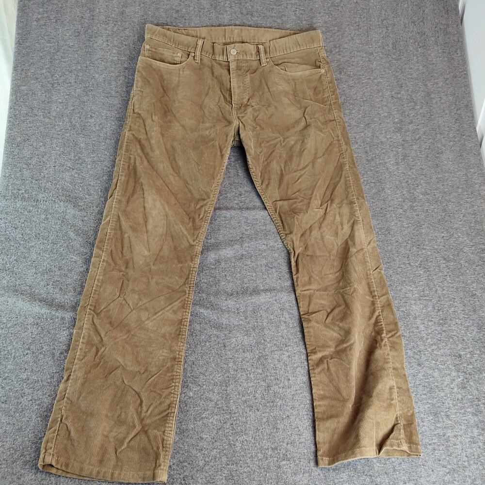 Levis 514 Pants Corduroy Mens 36x32 Brown Straight Chino Slacks Straight